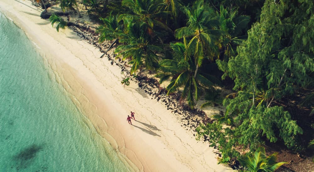 Birdseye image of beach in Punta Cana