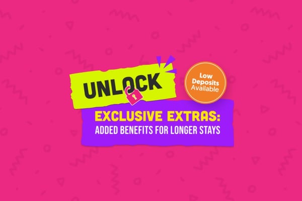 A campaign graphic with a dark pink background